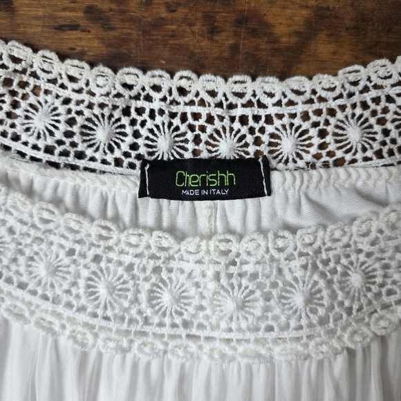 Cherishh Italian Poet’s Blouse – Size L - White - Picture 7 of 7